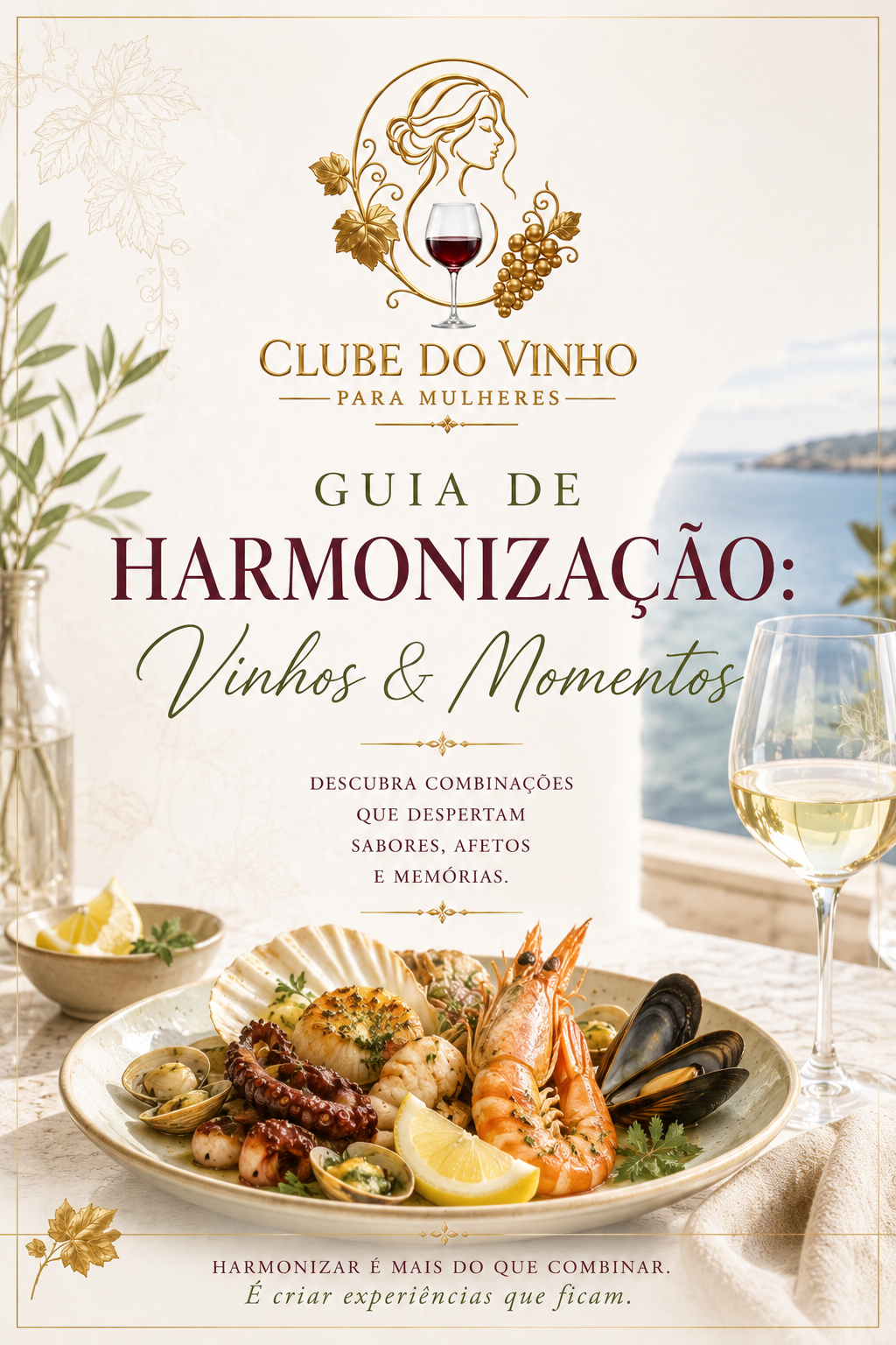 Este guia digital é o seu passaporte para o mundo da harmonização entre vinhos e frutos do mar, com um foco especial na riqueza e autenticidade da gastronomia portuguesa. **Esta é a primeira de seis partes que compõem o guia completo, dedicando-se integralmente à arte de combinar vinhos com os mais deliciosos frutos do mar".